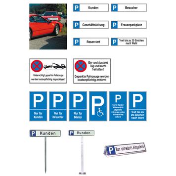 Cartelli parcheggio e divieto di sosta in plastica