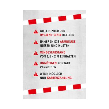 Poster stampato, in carta “Norme igieniche” DIN A3