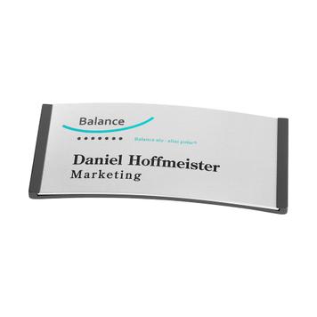Namensschild „Balance Alu-Complete“ inkl. Drucknebenkosten