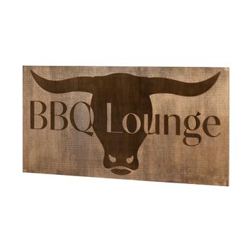 Holzschild Madera „BBQ Lounge“