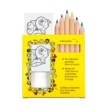 Set di matite colorate e disegni “Memo”