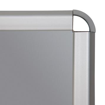 Kundenstopper, 32 mm Profil, silber, Topschild