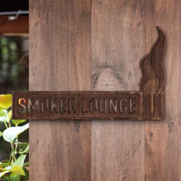 Panneau en bois Madera "Smoker Lounge"