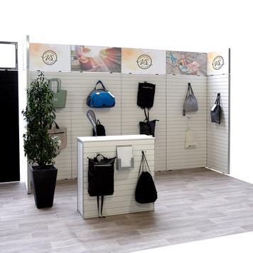 Stand d'exposition FlexiSlot "Style" 3 900 x 800 mm
