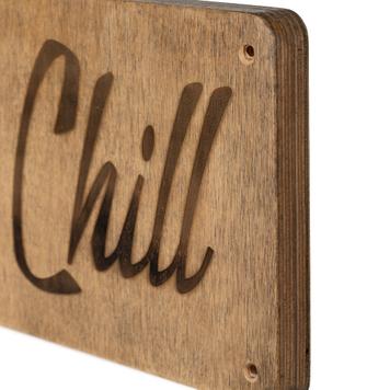 Holzschild Madera „Grill & Chill“