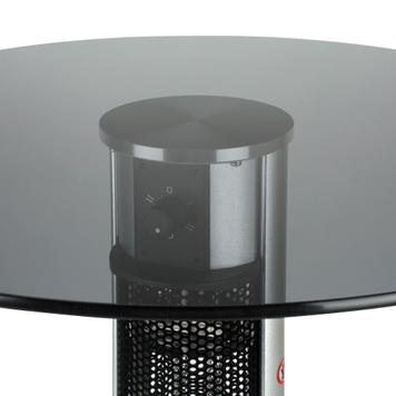Table haute avec chauffage radiant infrarouge
